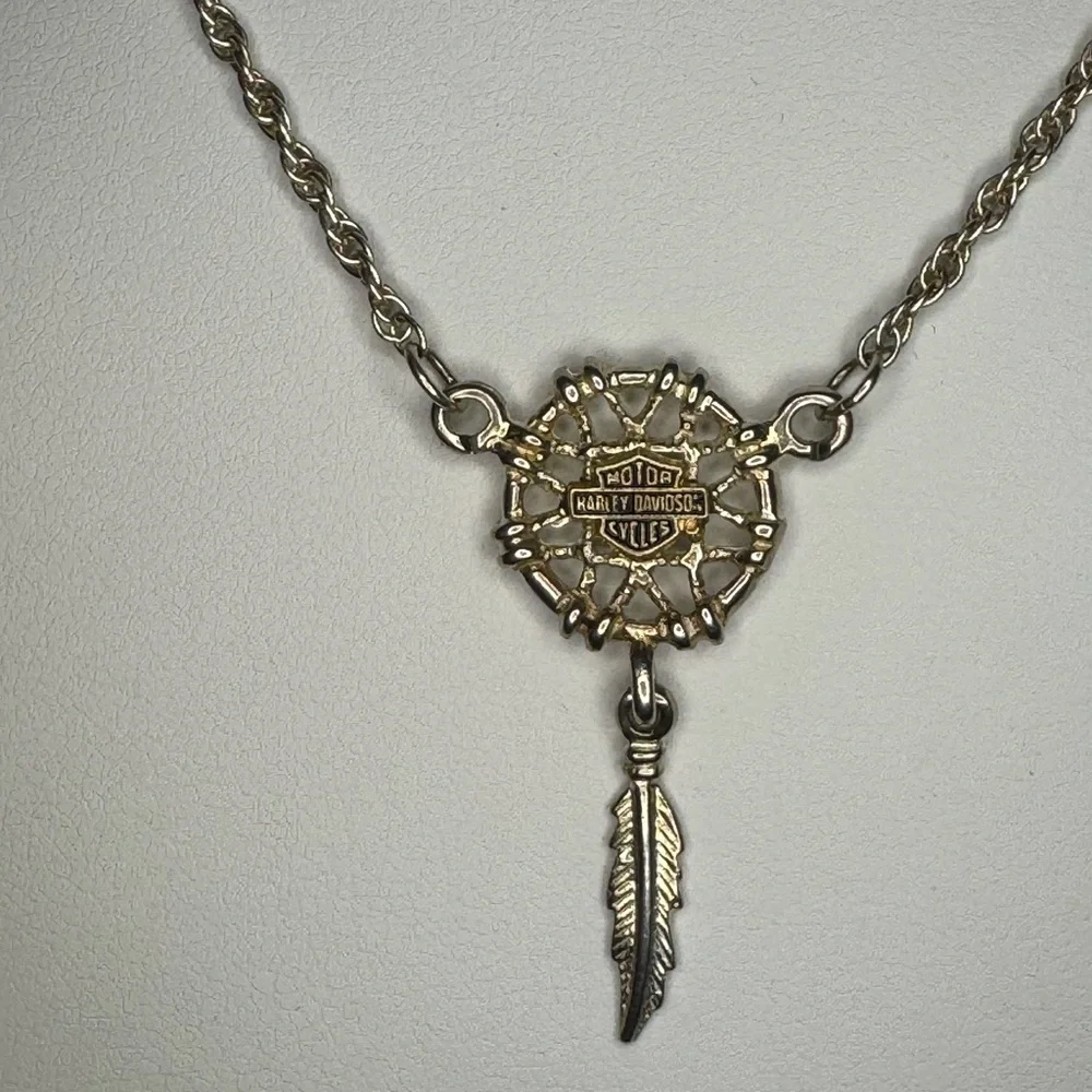 925 Harley Davidson Dream Catcher Necklace